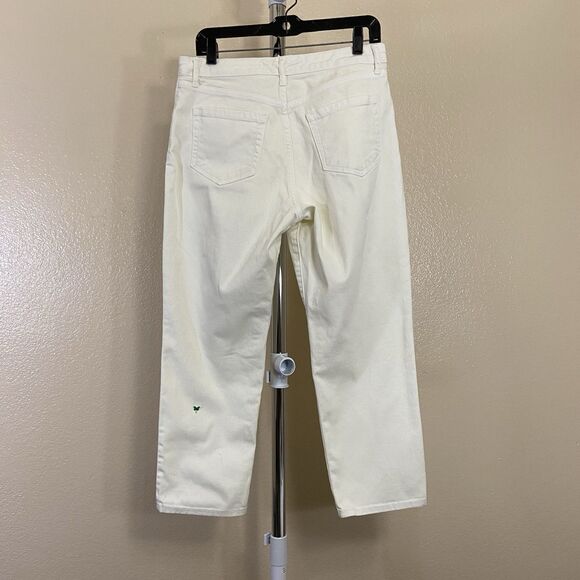 Ella Moss High Waist Straight Leg White Denim Jeans Size 8/29 - Picture 2 of 15
